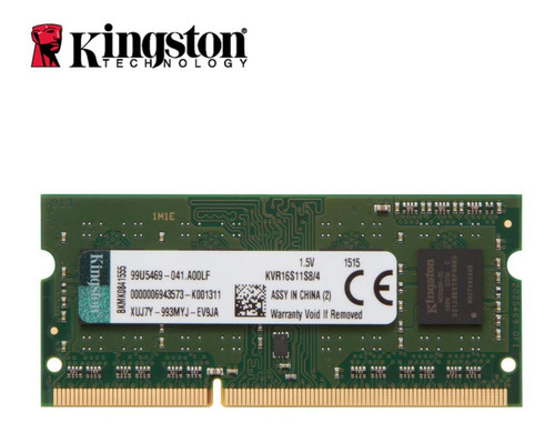 Imagen 1 de 1 de Memoria Ram Kingston 8gb Ddr3 1600 Pc3l-12800 Laptop