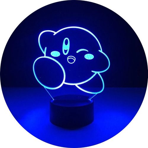 Lampara Led Acrilico Luz Kirby Pokemon Coleccion Juego 