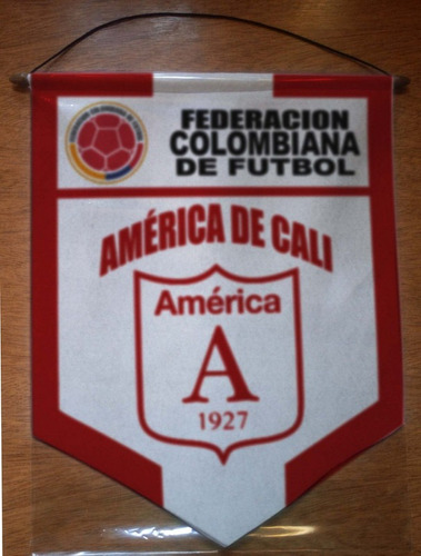 Banderin Paño 40cm Colombia América De Cali