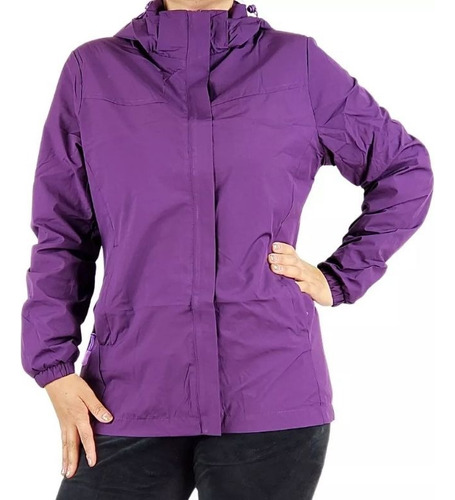 Cortaviento Mujer Parka Liviana Premium Chaqueta Gorro Impermeable