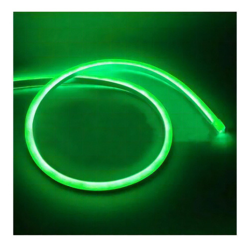 Cinta LED Neon Flex de 8 W, 12 V, Ip65, 5 m, con fuente, color verde