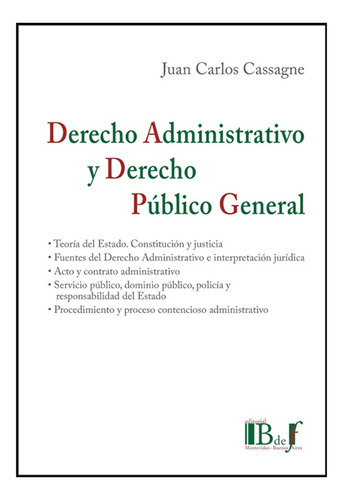 Derecho Administrativo Y Derecho Publico General - Cassagne,
