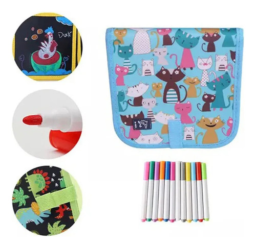 Pizarra Blanca Kit4 Para Que Los Niños Escriban En Colores C