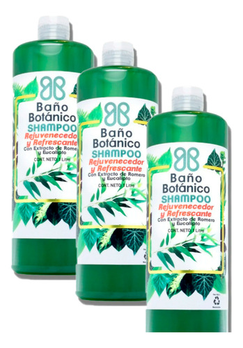 Shampoo Botanico Eucalipto/romero Rejuvenecedor 1 Lt Pack 3