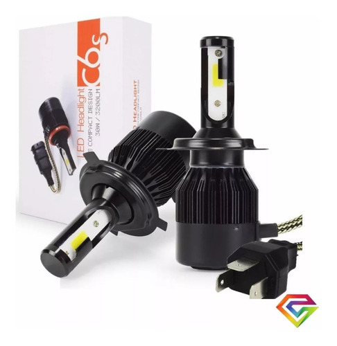 Kit Turbo Led Luces C6s H4 Alta Y Baja Auto