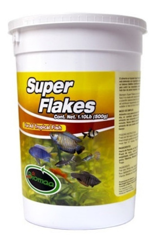 Biomaa Super Flakes 500g Alimento Peces Acuario Pecera Dulce Tropical