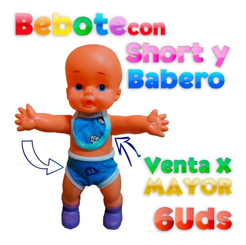 Bebote Con Short Y Babero - 6 Unidades - Venta X Mayor