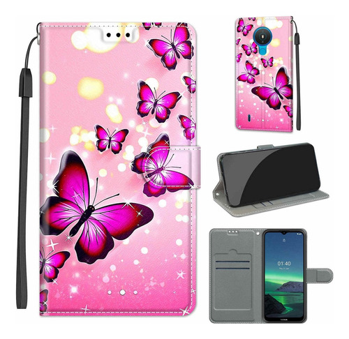 Funda De Piel Sintética Con Tapa For Nokia 1.4