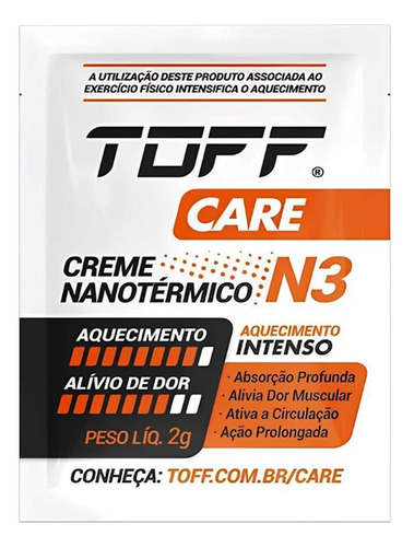 Toff Care Creme Nanotérmico N3 Com 2g