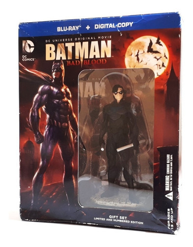 Batman Mala Sangre Dc Comics Pelicula Blu-ray + Figura