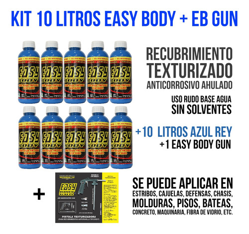 Kit 10 L Eb Body Recubrimiento + Pistola Easy Body Gun