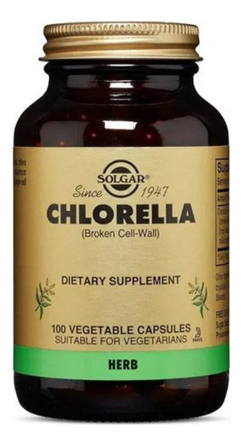 Solgar Chlorella - 100 Vegetable C - Unidad a $2029