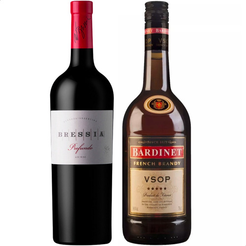 Brandy Bardinet Napoleon Vsop + Vino Bressia Profundo Combo