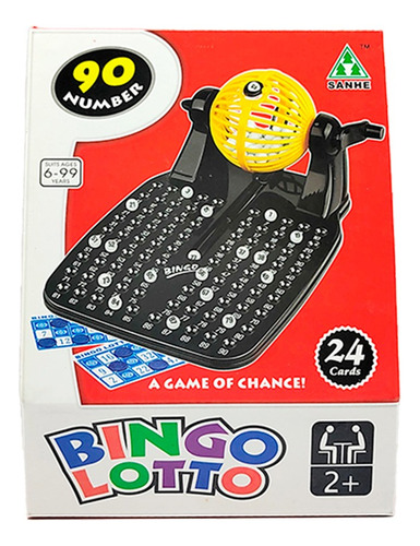 Juego De Mesa Bingo Lotto Lotería Con Bolillero Tómbola