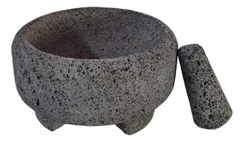 Molcajete En Forma De Copa Piedra Volcanica Artesanal 8 PuLG