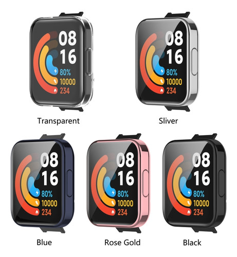 Funda De Tpu Galvanizada Azul Para Xiaomi Redmi Watch 2 Lite