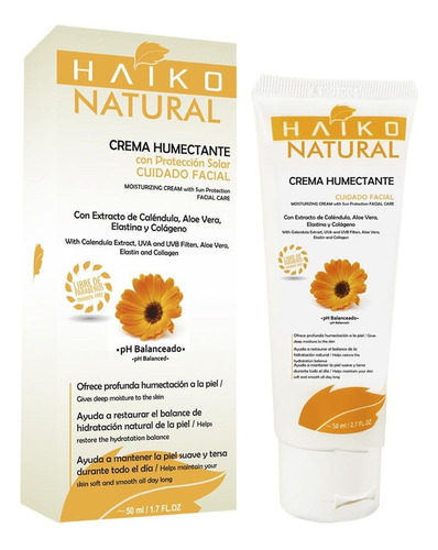 Crema Humectante Facial Con Protector Solar X 50 Ml  Haiko 