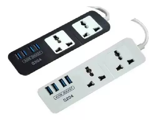 zapatilla prolongador 4 tomas 2 usb cable 15 metros etheos