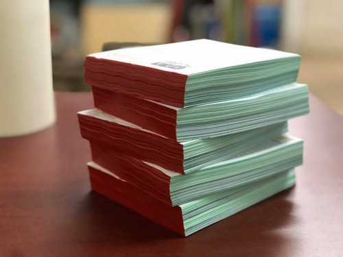 300 Notas De Venta Con Copia Verde, Tamaño 1/4 De Carta