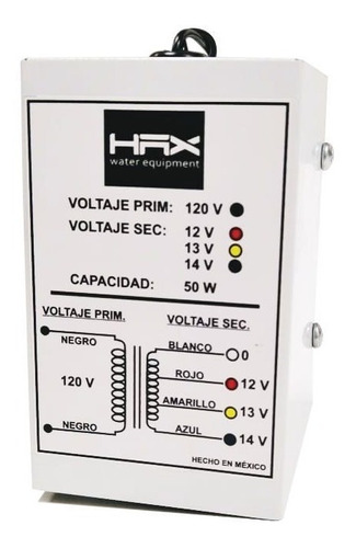 Transformador Hax Con Gabinete 50 W / 120 V A 12/13/14 V