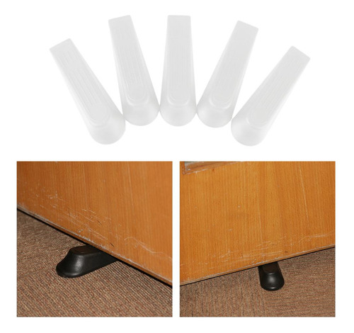 5pcs Tapones De Puerta De Plástico Reutilizables Topes