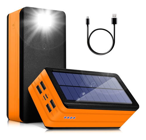 Energia Solar Mah Cargador Telefono Portatil Linterna