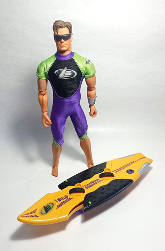 Muñeco Max Steel 1998 - Surf Attack & Turbo Board