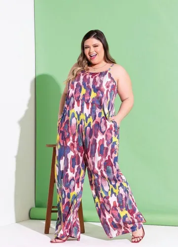 Macacão pantalona hotsell para gordinhas