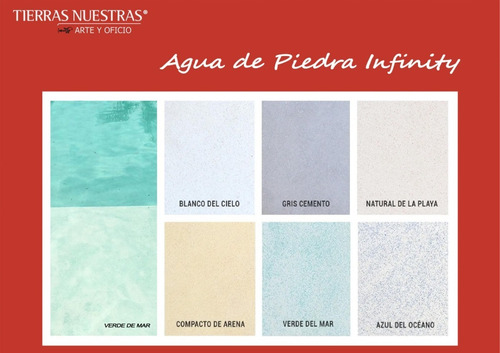 Imagen 1 de 10 de Revestimiento Para Piscina Agua De Piedra Infinity Kit 5 Mt2