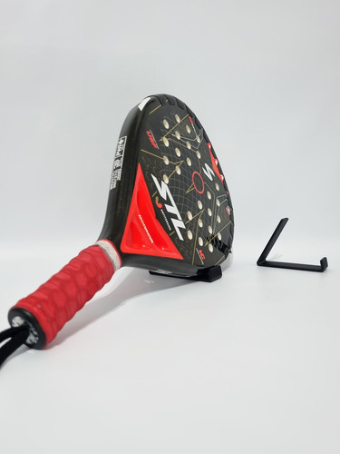 Soporte Paleta Padel X6 Exhibidor Mostrador Mueble Apoyo Negro
