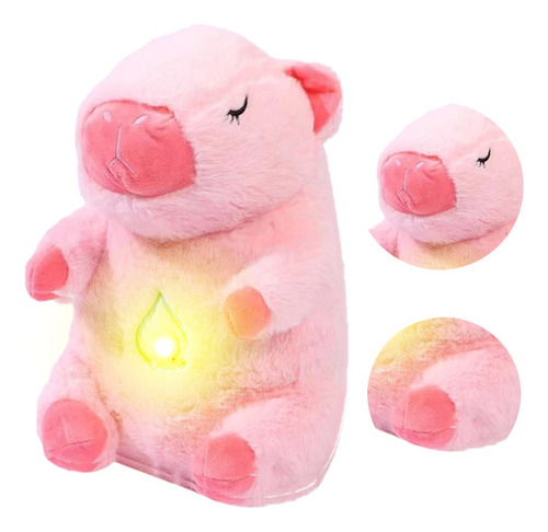 Capybara Hora De Dormir Peluche Juguetes Para Bebes Música Color Coral Claro