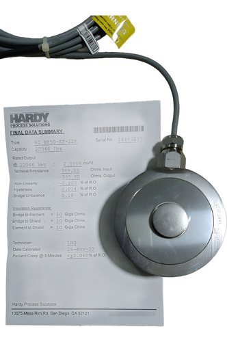 Celula Sensor De Carga Hardy Solucions Hihp50-22k