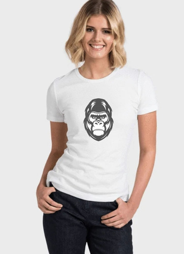 Poleras Estampadas Con Diseños De Animales Gorila
