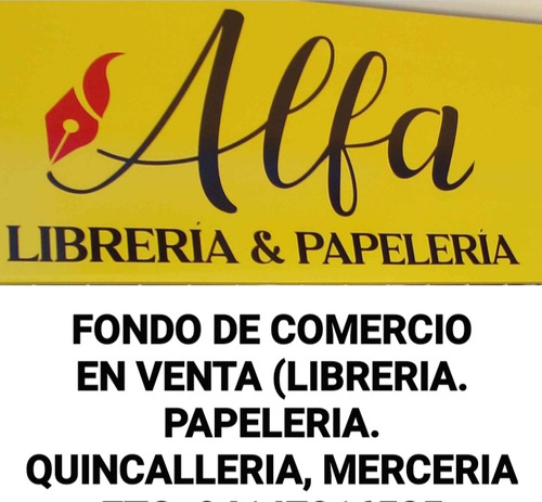 Fondo De Comercio De Libreria Papeleria  Quincalla En Venta