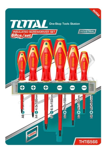 Destornilladores Aislados 1000v Uso Industrial Kit 6 Piezas