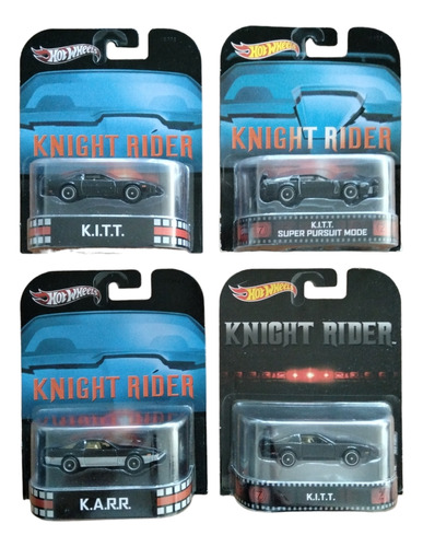 Hot Wheels Retro Knight Rider Lote De 4 K.a.r.r / K.i.t.t