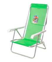 Comprar Reposera Aluminio 8 Posiciones Reposeras Playeras Plegable Color Verde