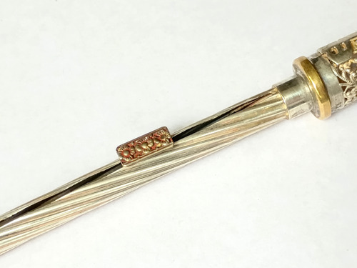 Encendedor Antiguo Para Menora O Candelabro Plata Y Bronce (Usado)