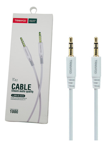 Cable De Audio Auxiliar Miniplug 3,5mm 1 Metro Tranyoo T-e2
