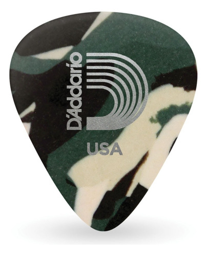 Palheta Daddario Celulóide 1,00mm Camuflada Pct C/6 Unidades