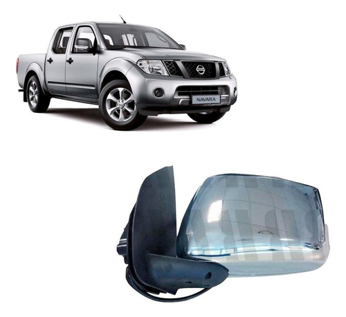 Espejo Izquierdo Para Nissan Navara 2015 Manual Cromado