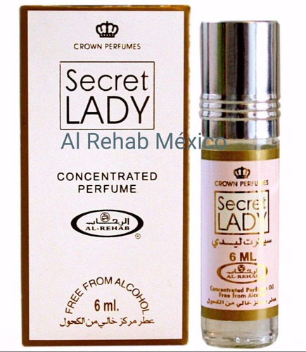 1x Secret Lady Perfume Árabe Al Rehab Roll On 6ml Original 