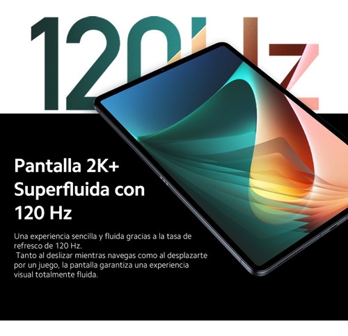 Imagen 4 de 9 de Tabletas Xiaomi Pad 5 11 256 Gb Wqhd+120hz 2k 8720mah 6gb