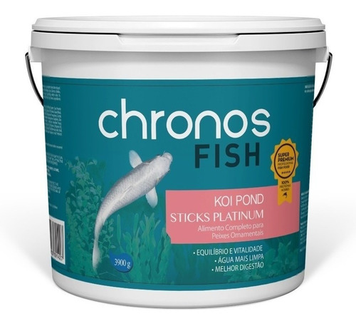 Ração Chronos Fish Koi Pond Sticks Platinum 3900g Polinutri