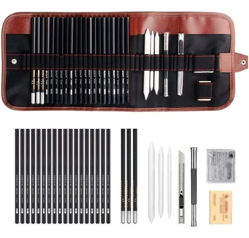 Set 29 Piezas Lápices Dibujo Boceto Profesional - Oferta Li