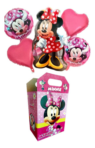 Mimi Mouse Rosa Set Globos Decoracion Más Dulceras 20 Niñas 