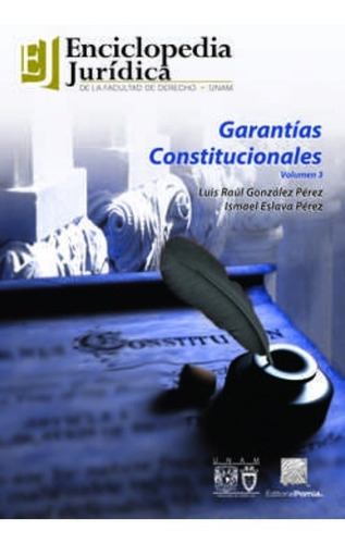 Garantías Constitucionales Volumen 3, de Eslava Pérez, Ismael / González Pérez, Luis Raúl. Editorial EDITORIAL PORRUA MEXICO en español