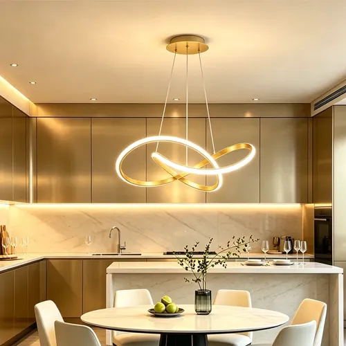 Luminária Suspensa Led Decorativa Para Sala E Quarto, 64 W - R$ 150,35