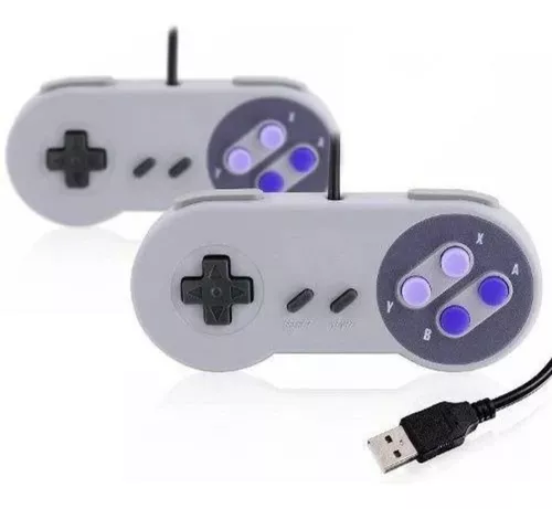 2 Controle Super Nintendo Snes Usb P/ Pc Jogos Raspberry Mac