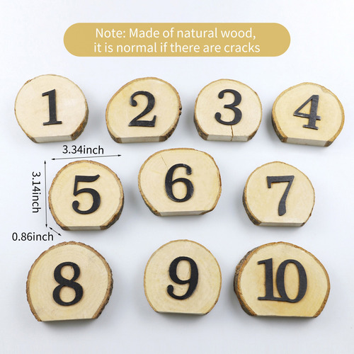 Números De Mesa De Madera Rústicos Para Decoración De Boda,